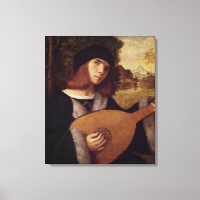 The Lute Player Canvas Print (Front)