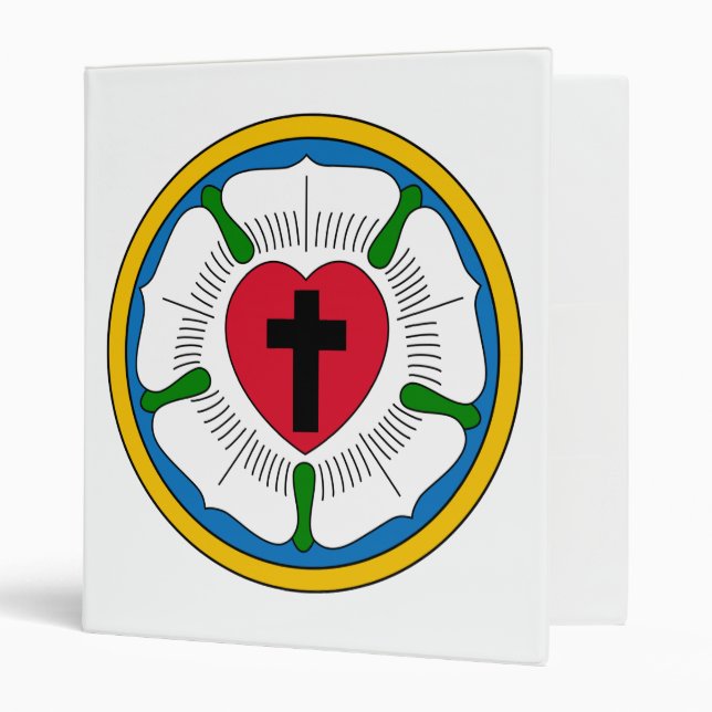 The Luther Rose Lutheranism Martin Luther 3 Ring Binder (Front/Inside)