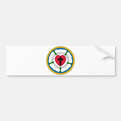 The Luther Rose Lutheranism Martin Luther Bumper Sticker