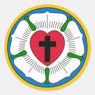 The Luther Rose Lutheranism Martin Luther Classic Round Sticker