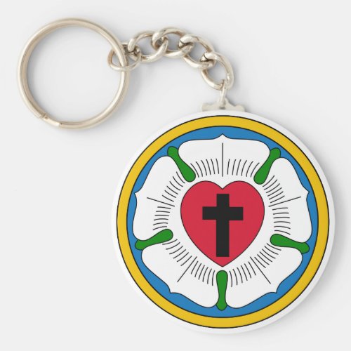 The Luther Rose Lutheranism Martin Luther Keychain