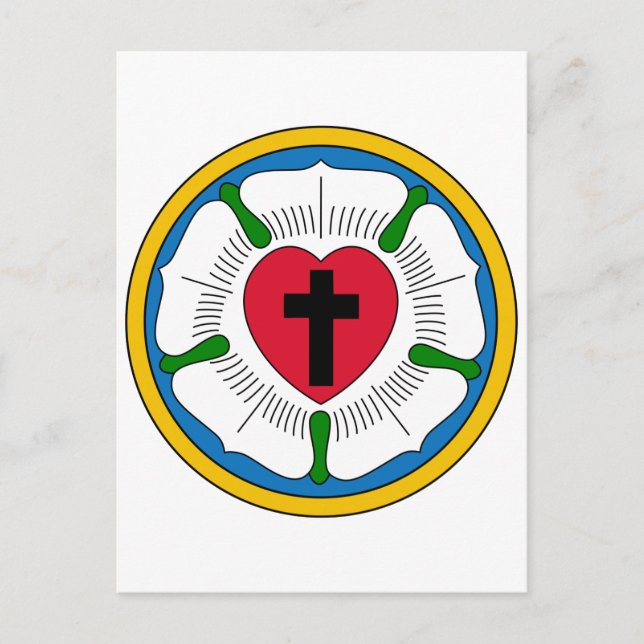 The Luther Rose Lutheranism Martin Luther Postcard (Front)