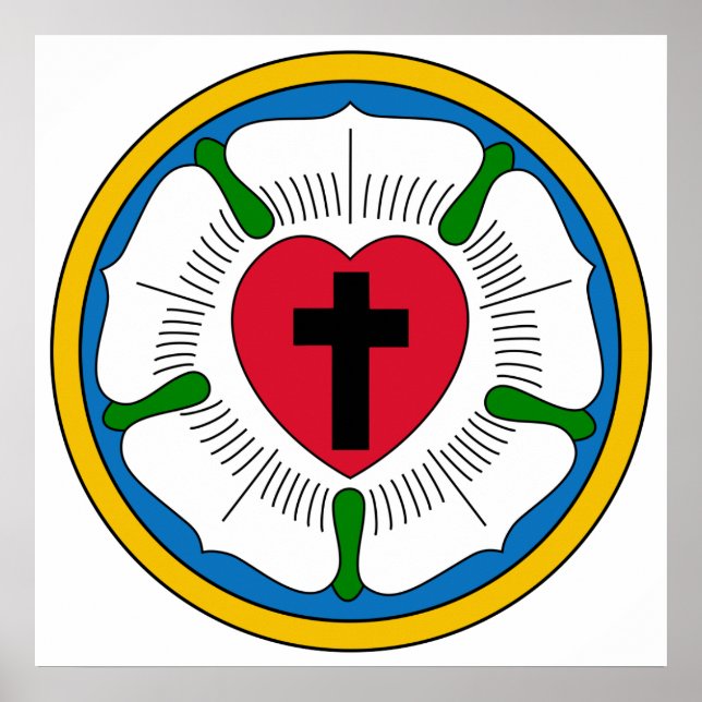 The Luther Rose Lutheranism Martin Luther Poster (Front)