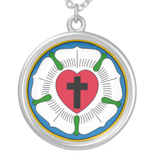 The Luther Rose Lutheranism Martin Luther Silver Plated Necklace