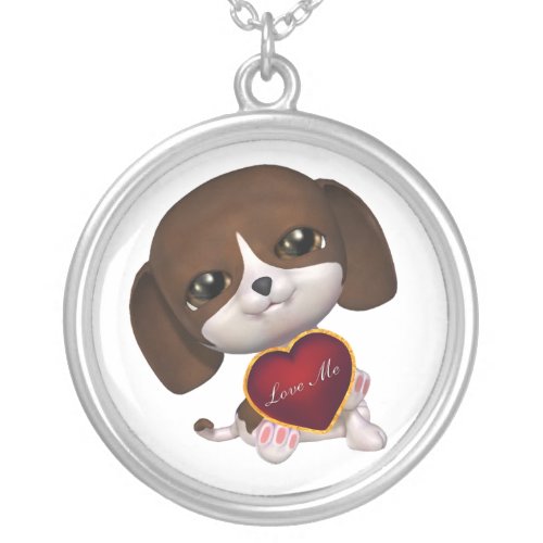 The Luv Puppy Round Pendant