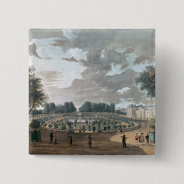 The Luxembourg Gardens Pinback Button (Front)