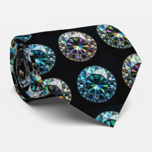 The Luxury Man Formal Black Tie Diamond Neck Tie