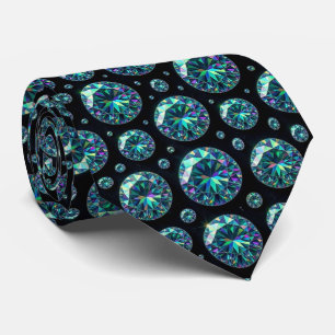 The Luxury Man Formal Black Tie Diamond Neck Tie