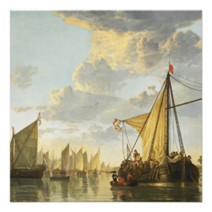 The Maas at Dordrecht Aelbert Cuyp Poster