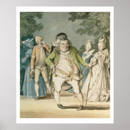 The Macaroni 1774 wc on paper Poster
