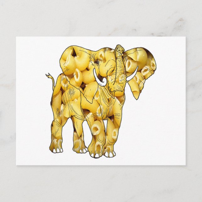 The Macaroni Noodle Elephant-postcard Postcard (Front)