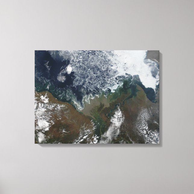The Mackenzie River empties into Mackenzie Bay Canvas Print (Front)