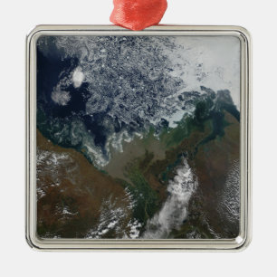 The Mackenzie River empties into Mackenzie Bay Metal Ornament