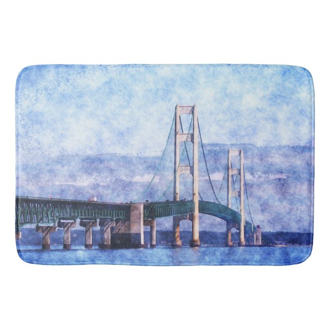 The Mackinac Bridge Bath Mat (Front)