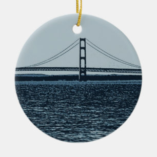 The Mackinac Bridge Ceramic Ornament
