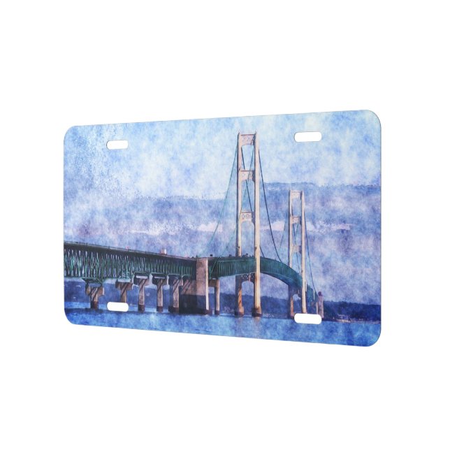 The Mackinac Bridge License Plate | Zazzle