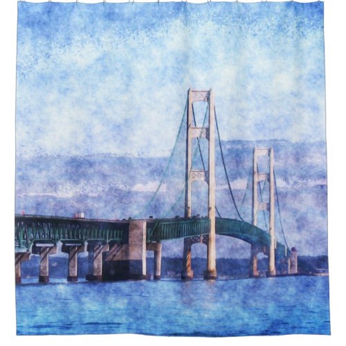 The Mackinac Bridge Shower Curtain