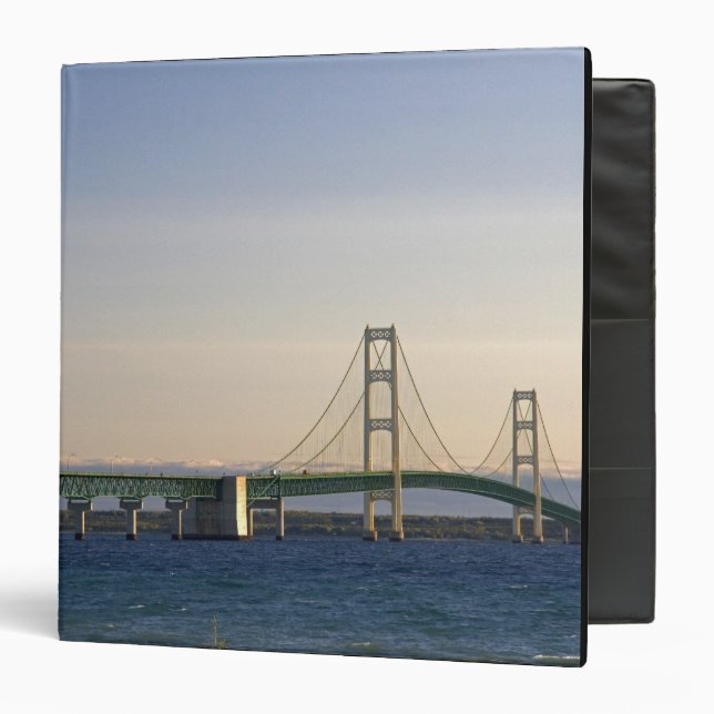 The Mackinac Bridge spanning the Straits of 3 Binder (Front/Inside)