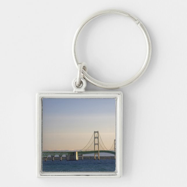 The Mackinac Bridge spanning the Straits of 3 Keychain (Front)