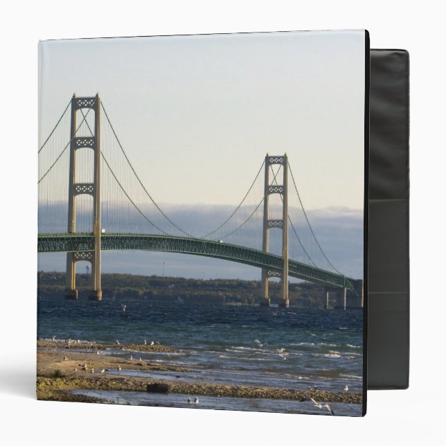 The Mackinac Bridge spanning the Straits of 4 Binder (Front/Inside)