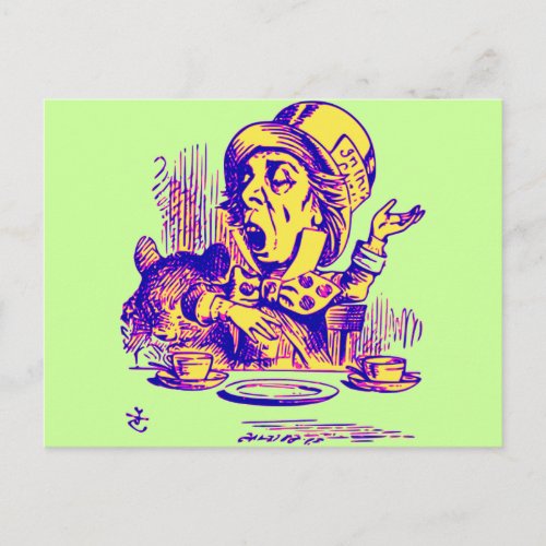 The Mad Hatter _ Alice in Wonderland Postcard