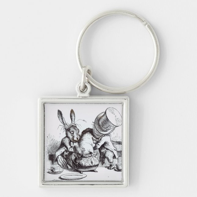 The Mad Hatter and the March Hare Keychain (Front)