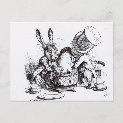 The Mad Hatter and the March Hare Postcard