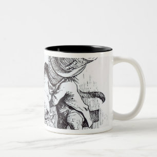 The Mad Hatter and the March Hare Two-Tone Coffee Mug