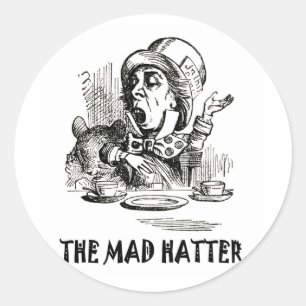 THE MAD HATTER CLASSIC ROUND STICKER