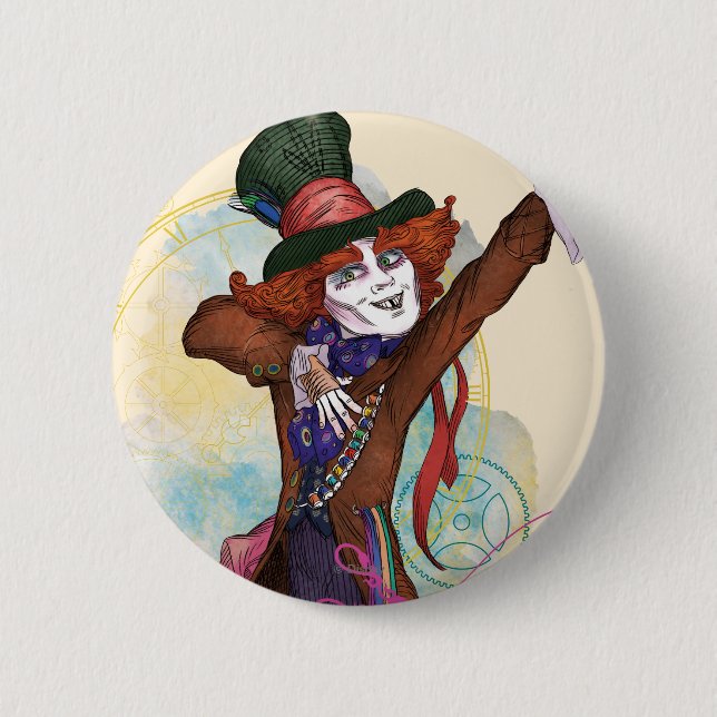 The Mad Hatter | I am NOT an Illusion Button (Front)