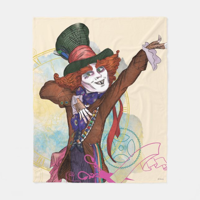 The Mad Hatter | I am NOT an Illusion Fleece Blanket (Front)