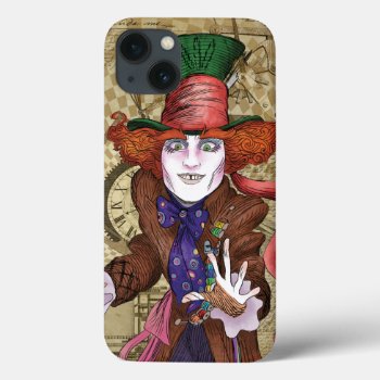 The Mad Hatter | Mad As A Hatter 2 Iphone 13 Case by AliceLookingGlass at Zazzle