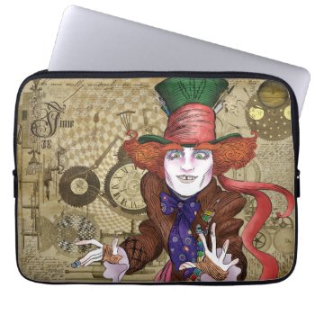 The Mad Hatter | Mad As A Hatter 2 Laptop Sleeve by AliceLookingGlass at Zazzle