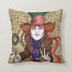 The Mad Hatter Mad as a Hatter 2 Throw Pillow