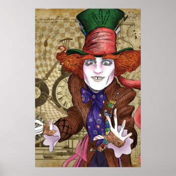 The Mad Hatter | Mad As A Hatter Poster by AliceLookingGlass at Zazzle