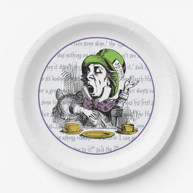 The Mad Hatter Paper Plates (Front)