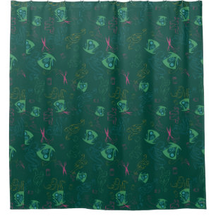 The Mad Hatter Pattern Shower Curtain