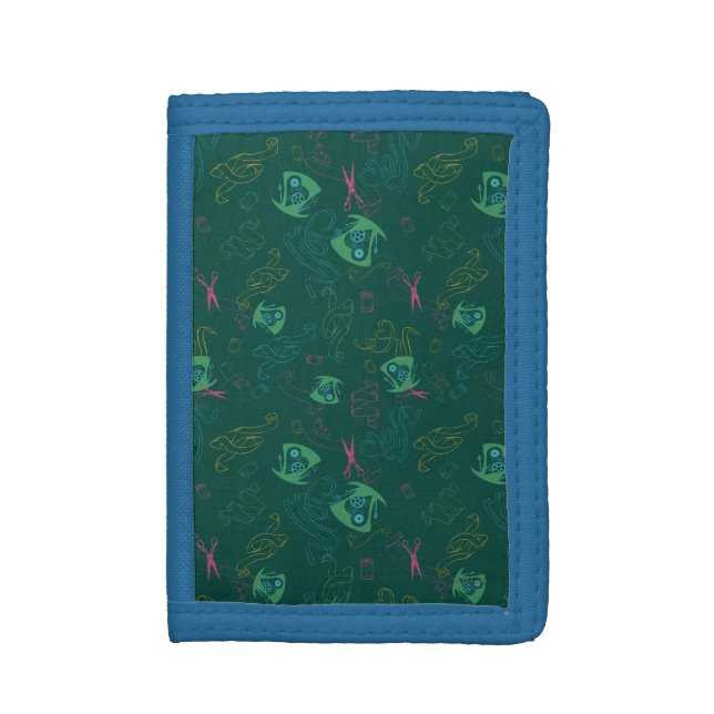 The Mad Hatter Pattern Tri-fold Wallet (Front Vertical)