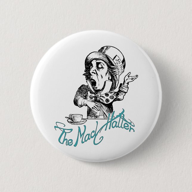 The Mad Hatter Pinback Button (Front)