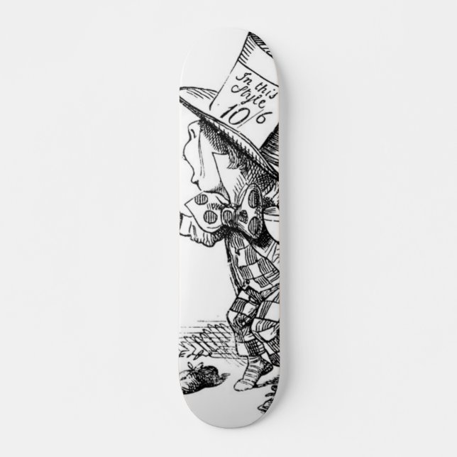 The Mad Hatter Skateboard Deck (Front)