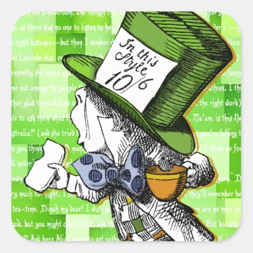 The Mad Hatter Square Sticker