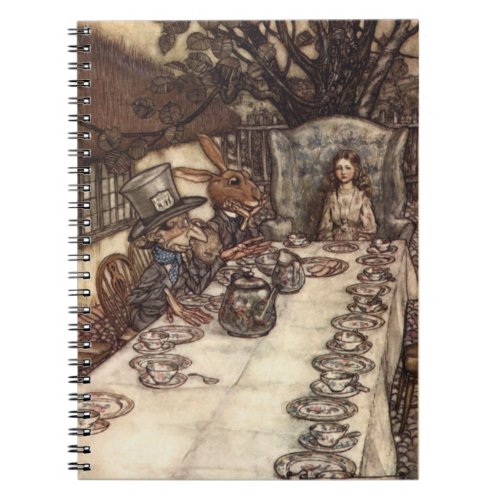 The Mad Hatter Tea Party Arthur Rackham Notebook