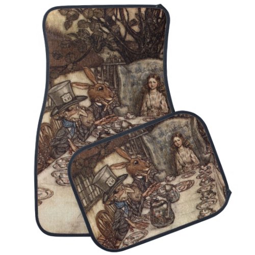 The Mad Hatter Tea Party by Arthur Rackham Car Mat