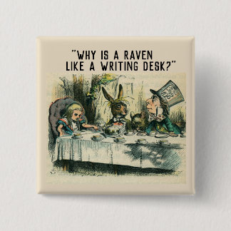 The Mad Hatter's riddle Button