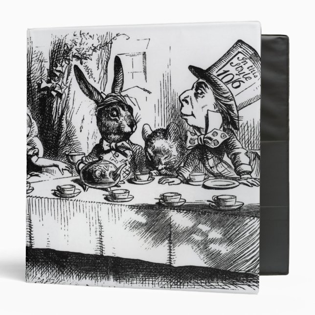 The Mad Hatter's Tea Party 3 Ring Binder (Front/Inside)