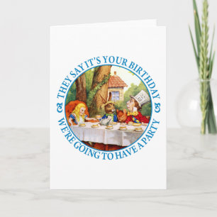 THE MAD HATTER'S TEA PARTY CARD
