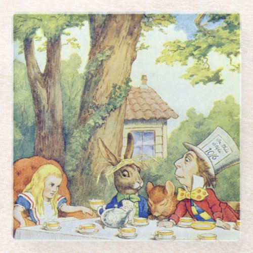 The Mad Hatters Tea Party Glass Coaster
