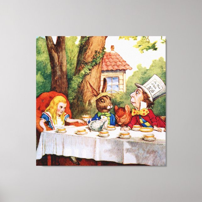 The Mad Hatter's Tea Party in  Alice in Wonderland Canvas Print (Front)