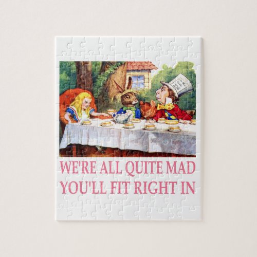 The Mad Hatters Tea Party in Alice in Wonderland Jigsaw Puzzle