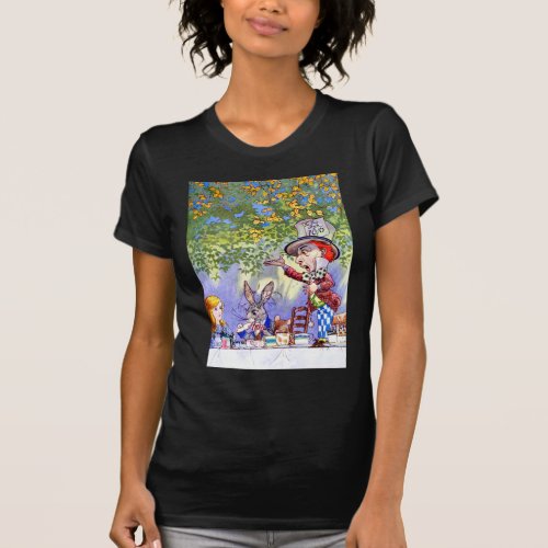 The Mad Hatters Tea Party in Alice in Wonderland T_Shirt